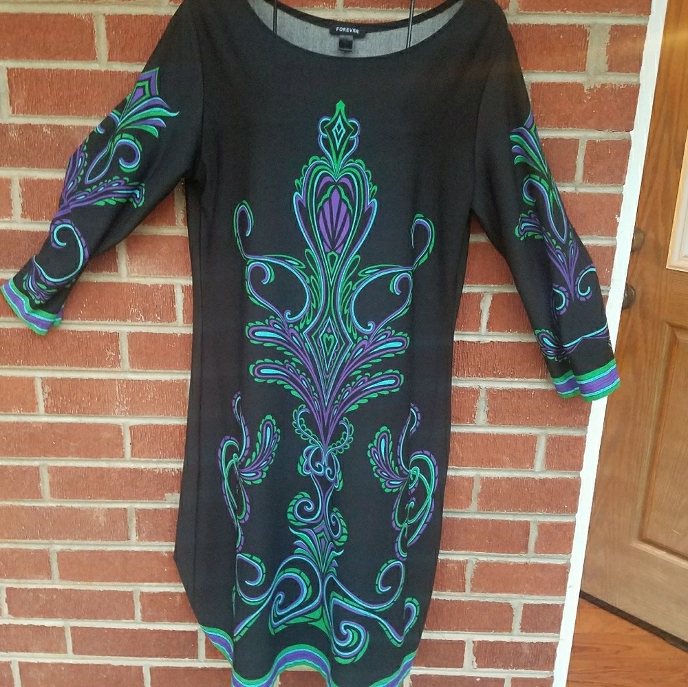 Forever abstract pattern dress